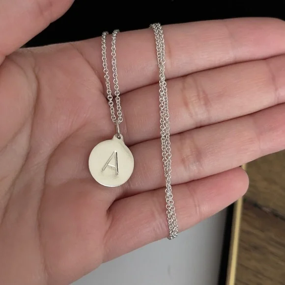 Sterling silver “A” initial necklace - Picture 3 of 4